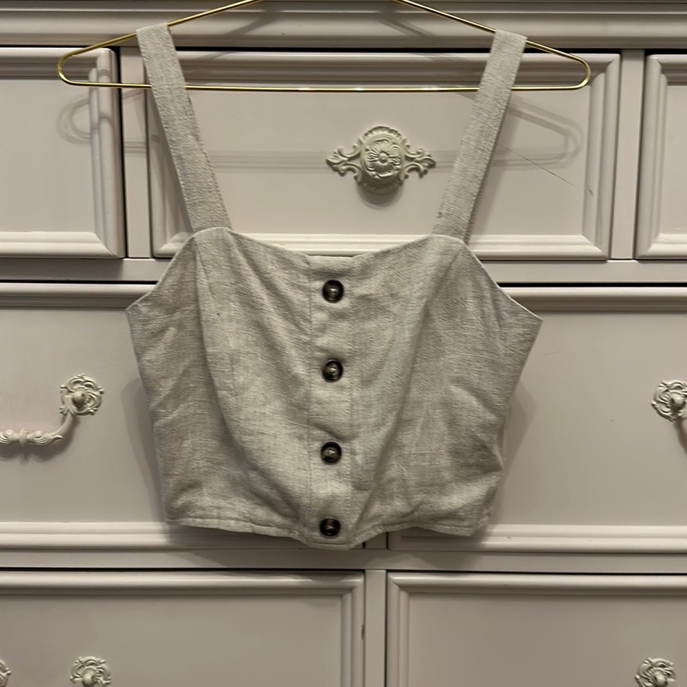 GB tan crop shirt